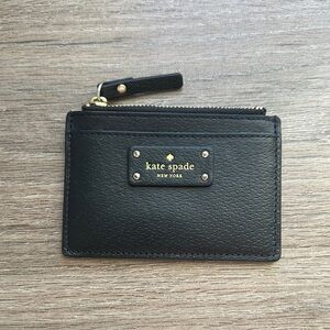 Kate Spade Black Leather Card Holder